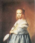 VERSPRONCK, Jan Cornelisz Portrait of a Girl Dressed in Blue Germany oil painting reproduction